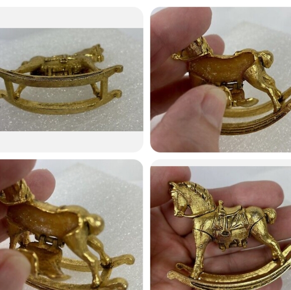 Max factor golden rocking horse with hidden solid perfume - Picture 5 of 6